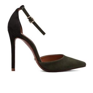 Irma Colorblock Pump in Black/Military Green by
SCHUTZ